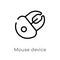 outline mouse device vector icon. isolated black simple line element illustration from computer concept. editable vector stroke