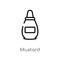 outline mustard vector icon. isolated black simple line element illustration from gastronomy concept. editable vector stroke