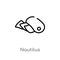 outline nautilus vector icon. isolated black simple line element illustration from music concept. editable vector stroke nautilus