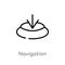 outline navigation vector icon. isolated black simple line element illustration from cursor concept. editable vector stroke
