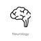 outline neurology vector icon. isolated black simple line element illustration from health and medical concept. editable vector