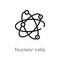 outline nuclear cells vector icon. isolated black simple line element illustration from user interface concept. editable vector