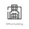 outline office building vector icon. isolated black simple line element illustration from real estate concept. editable vector