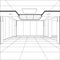 Outline office room. EPS 10 vector format