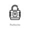 outline padlocks vector icon. isolated black simple line element illustration from security concept. editable vector stroke
