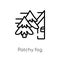 outline patchy fog vector icon. isolated black simple line element illustration from weather concept. editable vector stroke