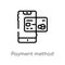 outline payment method vector icon. isolated black simple line element illustration from digital economy concept. editable vector