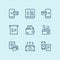 Outline Payment, money, finance, card and cash vector line icons for web and mobile design pack 2