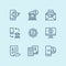 Outline Payment, money, finance, card and cash vector line icons for web and mobile design pack 4