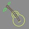 Outline pear guitar icon