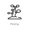 outline penjing vector icon. isolated black simple line element illustration from asian concept. editable vector stroke penjing