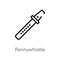 outline pennywhistle vector icon. isolated black simple line element illustration from music concept. editable vector stroke