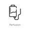 outline perfusion vector icon. isolated black simple line element illustration from medical concept. editable vector stroke