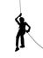 Outline of Person Abseiling