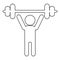 outline of person lifting a barbell