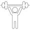 outline of person lifting a barbell