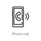 outline phone call vector icon. isolated black simple line element illustration from customer service concept. editable vector