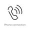 outline phone connection vector icon. isolated black simple line element illustration from ultimate glyphicons concept. editable