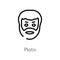 outline plato vector icon. isolated black simple line element illustration from greece concept. editable vector stroke plato icon