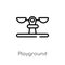 outline playground vector icon. isolated black simple line element illustration from entertainment concept. editable vector stroke