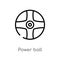 outline power ball vector icon. isolated black simple line element illustration from gym and fitness concept. editable vector