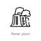 outline power plant vector icon. isolated black simple line element illustration from ecology concept. editable vector stroke