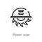 outline power saw vector icon. isolated black simple line element illustration from tools and utensils concept. editable vector