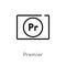 outline premier vector icon. isolated black simple line element illustration from user interface concept. editable vector stroke