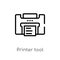 outline printer tool vector icon. isolated black simple line element illustration from technology concept. editable vector stroke