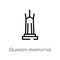 outline quezon memorial circle vector icon. isolated black simple line element illustration from monuments concept. editable