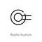 outline radio button vector icon. isolated black simple line element illustration from user interface concept. editable vector