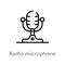 outline radio microphone vector icon. isolated black simple line element illustration from technology concept. editable vector