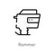 outline rammer vector icon. isolated black simple line element illustration from construction concept. editable vector stroke
