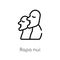 outline rapa nui vector icon. isolated black simple line element illustration from buildings concept. editable vector stroke rapa