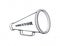 Outline of retro megaphone with word director. Vintage hand loud speaker. Voice audio information, film industry symbol