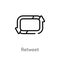 outline retweet vector icon. isolated black simple line element illustration from user interface concept. editable vector stroke