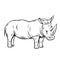 Outline rhinoceros icon