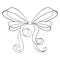 Outline ribbon bow