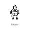 outline rikishi vector icon. isolated black simple line element illustration from people concept. editable vector stroke rikishi