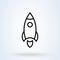 Outline rocket ship. vector modern icon design illustration