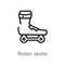 outline roller skate vector icon. isolated black simple line element illustration from sports concept. editable vector stroke