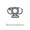 outline round webcam vector icon. isolated black simple line element illustration from computer concept. editable vector stroke