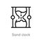 outline sand clock vector icon. isolated black simple line element illustration from web navigation concept. editable vector