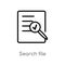 outline search file vector icon. isolated black simple line element illustration from user interface concept. editable vector