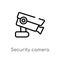 outline security camera vector icon. isolated black simple line element illustration from smart house concept. editable vector