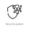 outline security system vector icon. isolated black simple line element illustration from smart home concept. editable vector