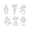 Outline shapes athletes