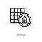 outline shogi vector icon. isolated black simple line element illustration from entertainment concept. editable vector stroke