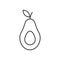 Outline, simple avacado icon