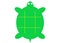 Outline simple shape icon of a green turtle terrapin white backdrop